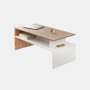 Mesa centro elevable Iris Artik Branco (Branco mate) - Carvalho Nodi 108 x 43 x 50 cm