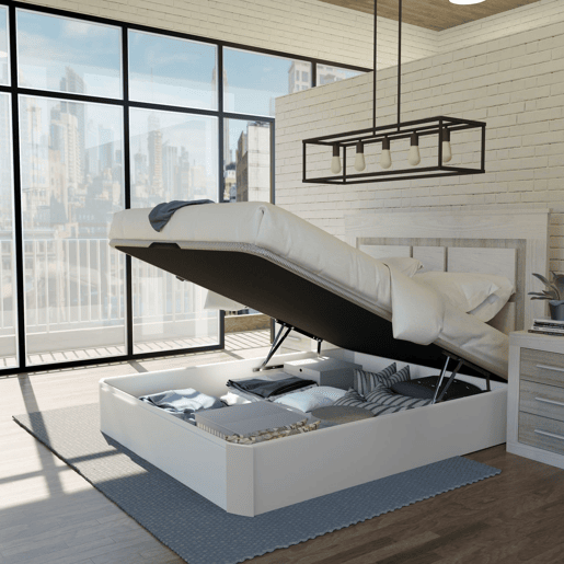 Sommier rebatível de luxo 3D Branco 150x190 cm