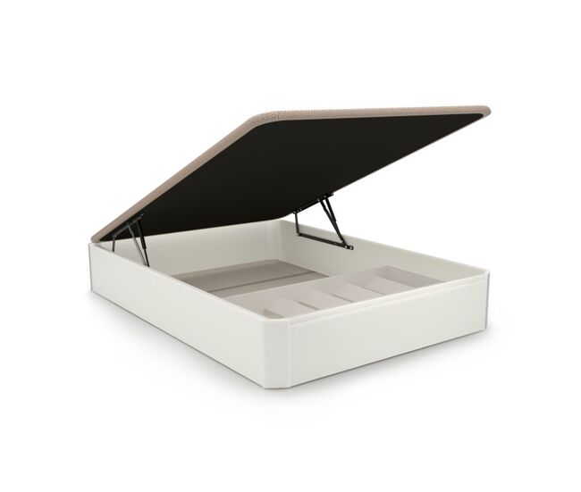 Canapé con zapatero 135x190 cm en blanco luxury plus 3d blanco 135x190 cm