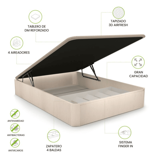 Sommier rebatível Luxury Plus 3D Ártico 135x190 cm