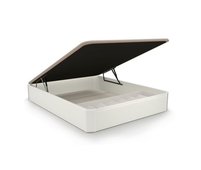 Canapé con zapatero 150x190 cm en blanco luxury plus 3d blanco 150x190 cm
