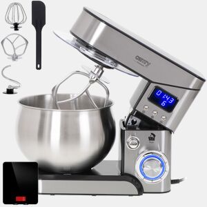 Camry CR4223B Batedeira Planetaria Profissional, Robô de Cozinha, 5L, 6 Velocidades, Acessórios, Inox, 2000,