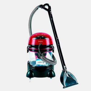 Briebe Vira Lava Aspiradora para Estofos de Carro, Limpeza de Manchas de Animais de Estimação, Ideal para Carpetes, Sofás, Tapetes, 2400, Vermelho preto