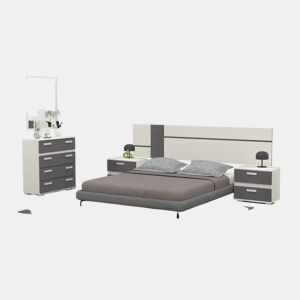 Quarto de dormir Ataneq Air 4C Branco - Grafite x x cm