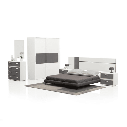 Quarto Ataneq Air 4C Plus Branco - Grafite x x cm Quarto Ataneq Air 4C Plus Branco - Grafite x x cm