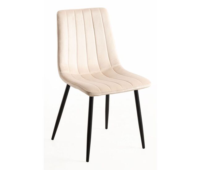 Silla liny terciopelo - beige