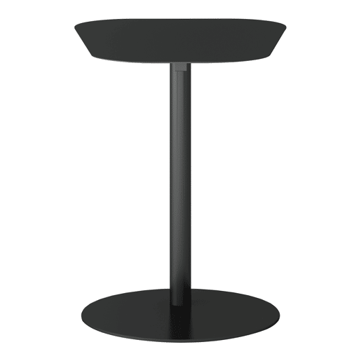 Mesa de apoio Nastätten trapezoidal interiorexterior em metal 50 x 50 x 38 cm - Preto mate en.casa