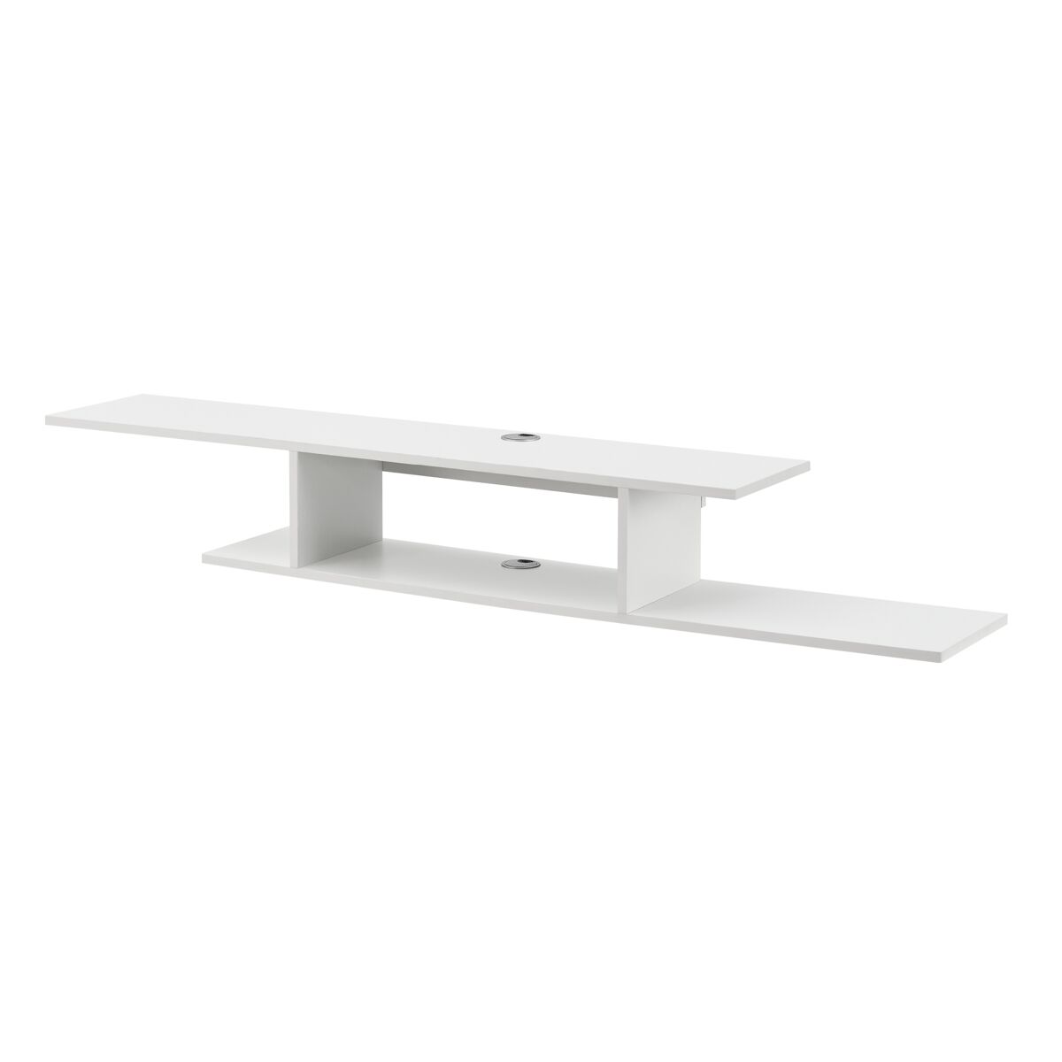 Estantería de pared para tv støvring 4 compartimentos aglomerado 21 x 150 x 25 cm - blanco [en.casa]