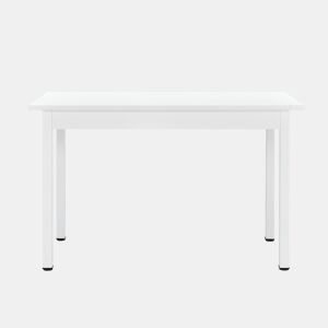 Mesa de jantar Den Haag para 4 pessoas MDF aço 120 x 60 x 75 cm - Branco en.casa