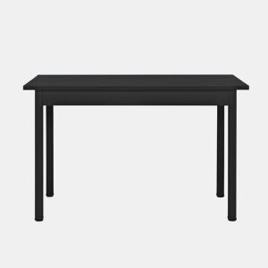 Mesa de jantar Den Haag para 4 pessoas MDF aço 120 x 60 x 75 cm - Preto en.casa
