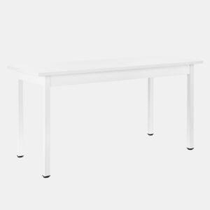 Mesa de jantar Den Haag para 6 pessoas MDF aço 140 x 60 x 75 cm - Branco en.casa