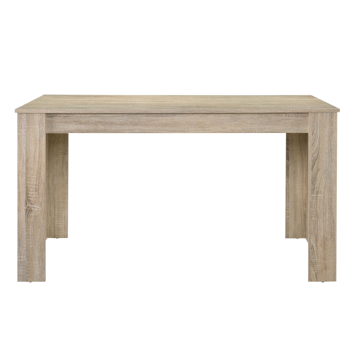 Mesa de comedor nora para 6 sillas rectangular 140 x 90 x 77 cm - roble claro [en.casa]
