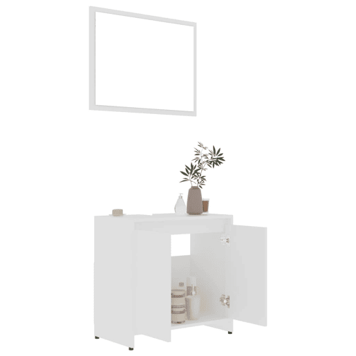 vidaXL Conjunto de móveis de casa de banho contraplacado branco vidaXL Conjunto de móveis de casa de banho contraplacado branco