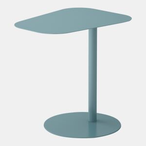Mesa de apoio Nastätten trapezoidal interiorexterior em metal 50 x 50 x 38 cm - Azul mate en.casa