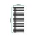 Radiador toallero mural Slidre de baño 561 W 15 lamas acero Radiador toallero mural Slidre de baño 561 W 15 lamas acero Blanco