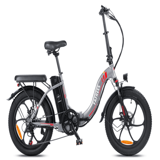 FAFREES F20: Bicicleta Elétrica com Motor de 250W, Bateria de 576WH e Autonomia de 70KM, Freios a Disco, Cor Cinza