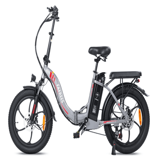 FAFREES F20: Bicicleta Elétrica com Motor de 250W, Bateria de 576WH e Autonomia de 70KM, Freios a Disco, Cor Cinza