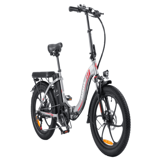 FAFREES F20: Bicicleta Elétrica com Motor de 250W, Bateria de 576WH e Autonomia de 70KM, Freios a Disco, Cor Cinza
