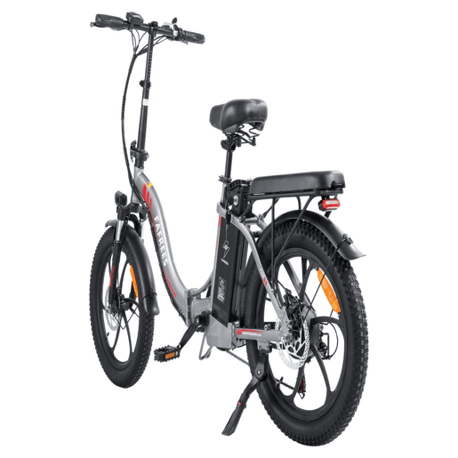 FAFREES F20: Bicicleta Elétrica com Motor de 250W, Bateria de 576WH e Autonomia de 70KM, Freios a Disco, Cor Cinza