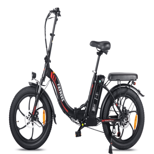 FAFREES F20: Bicicleta Elétrica com Motor de 250W, Bateria de 576WH e Autonomia de 70KM, Freios a Disco, Cor Preta