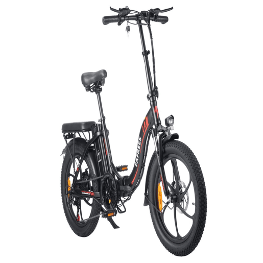 FAFREES F20: Bicicleta Elétrica com Motor de 250W, Bateria de 576WH e Autonomia de 70KM, Freios a Disco, Cor Preta