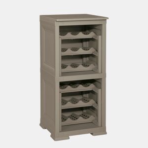 2 prateleira de armazenamento modular com grade para 18 garrafas de Wengue