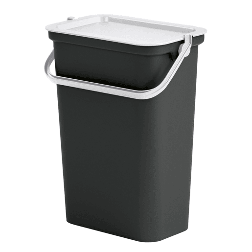 10L Papelera com ASA (Tapa preto-cubo-white)