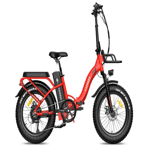 Viva a Emoção com a FAFREES F20 Max: E-bike 500W, Autonomia 110KM, Disco, Cor Vermelha