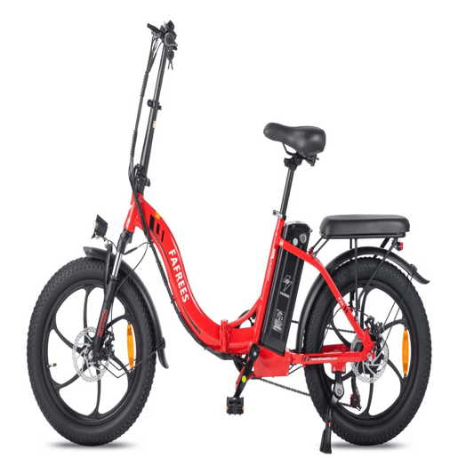 FAFREES F20: Bicicleta Elétrica com Motor de 250W, Bateria de 576WH e Autonomia de 70KM, Freios a Disco, Cor Vermelha