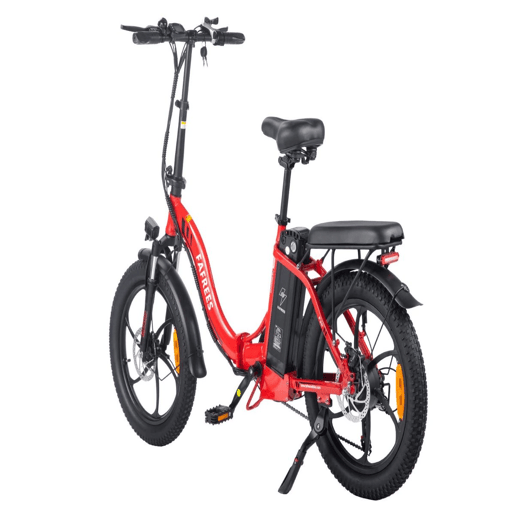 FAFREES F20: Bicicleta Elétrica com Motor de 250W, Bateria de 576WH e Autonomia de 70KM, Freios a Disco, Cor Vermelha