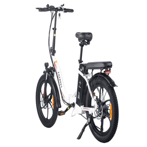 FAFREES F20: Bicicleta Elétrica com Motor de 250W, Bateria de 576WH e Autonomia de 70KM, Freios a Disco, Cor Branca