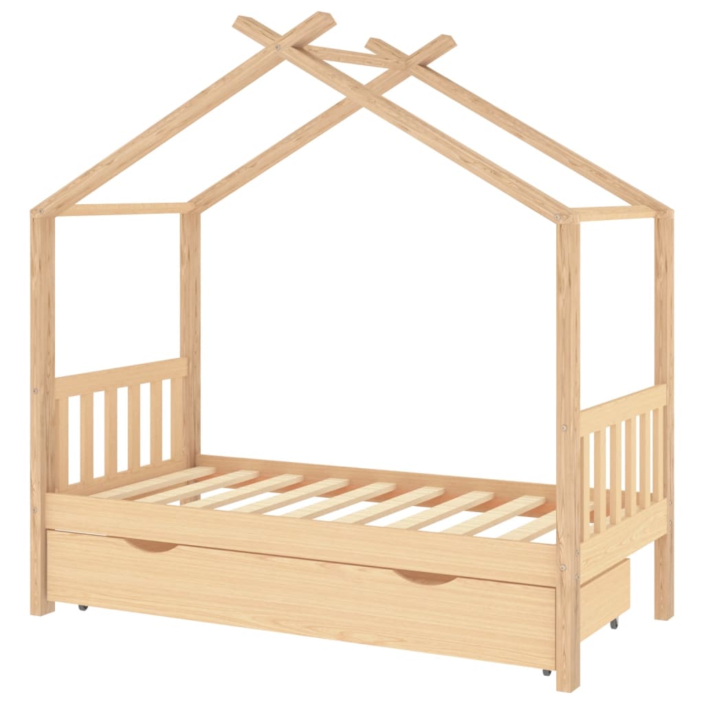 Estructura De Cama Infantil 166x87 Marrón