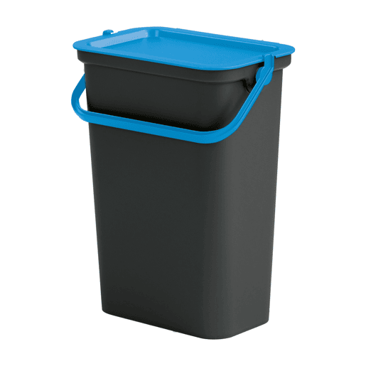 10L Papelera com ASA (Black Cube-Tapa Sapphir)
