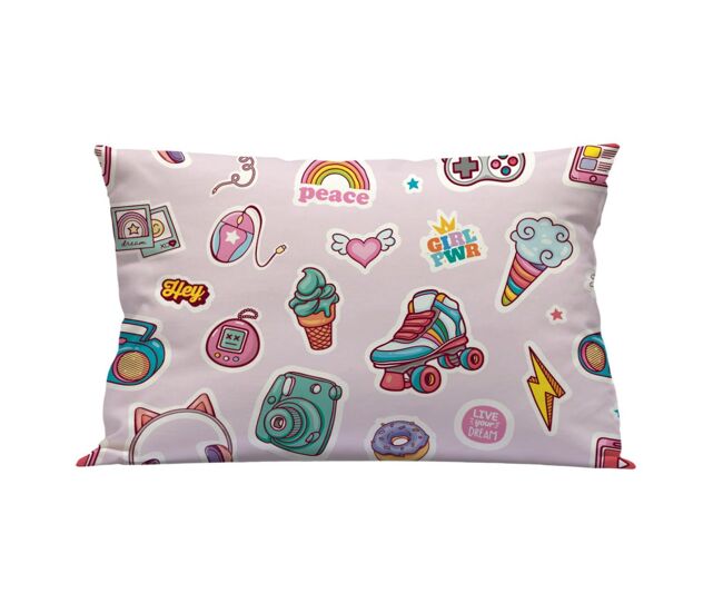 Funda cuadrante girl power gamer gamer girl - blanco - 50x70