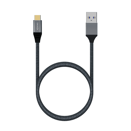 Cabo USB A para USB C Aisens A107-0633 2 m Cinzento