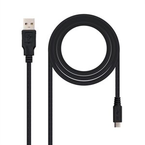 Cabo USB para micro USB NANOCABLE 10.01.0503 3 m Preto