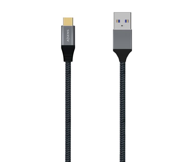 Cable usb a a usb c aisens a107-0630 50 cm gris