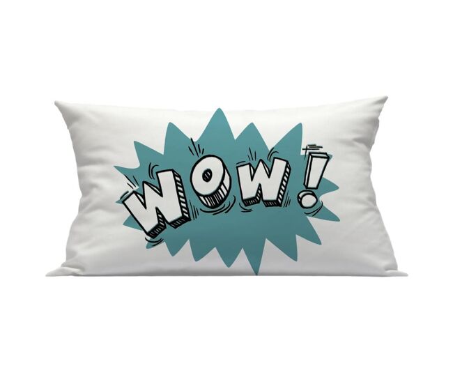 Funda cojín infantil wow wow - crudo - 30x50
