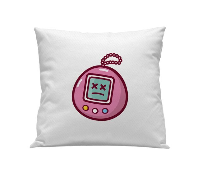 Funda cojín infantil tamagochi tamagochi - blanco - 50x50