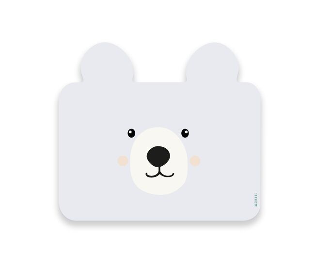 Mantel individual infantil oso polar oso oso polar - gris - 30x46 cm