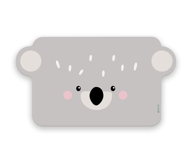 Mantel individual infantil koala koala - gris - 30x46 cm