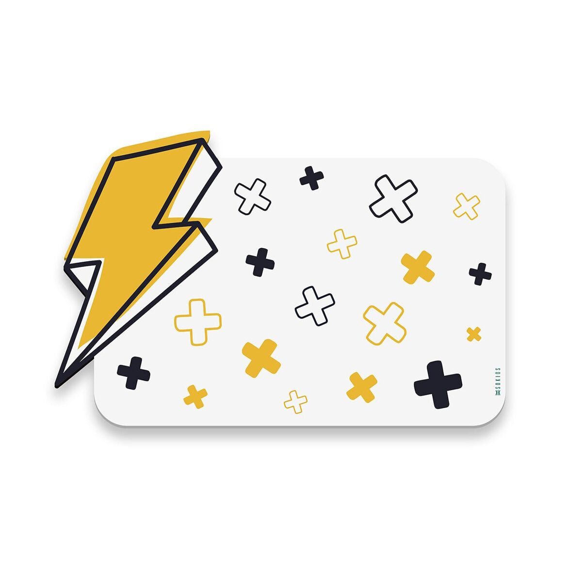 Mantel individual infantil rayo rayo - blanco - 30x46 cm