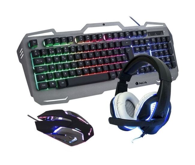 Pack gaming ngs gbx-1500 teclado + ratón + auriculares con micrófono