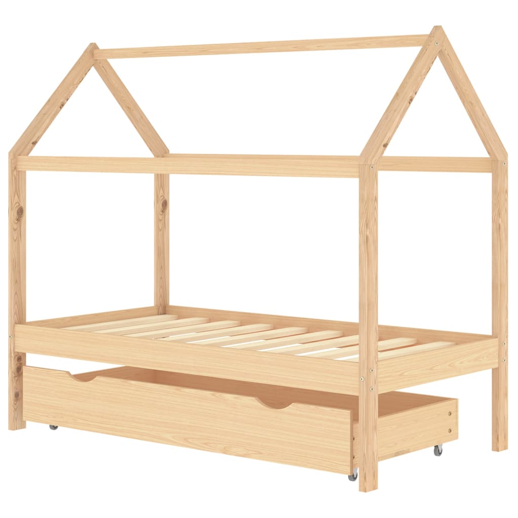 Estructura De Cama Infantil 166x87 Marrón