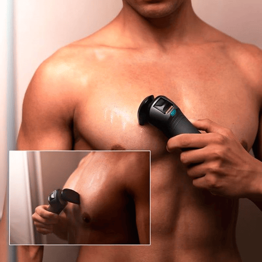 Cecotec Máquina de barbear 10 em 1 com base de carga, bateria de iões de lítio, lâminas de aço inoxidável com revestimento em titânio, ecrã digital e à prova de água.