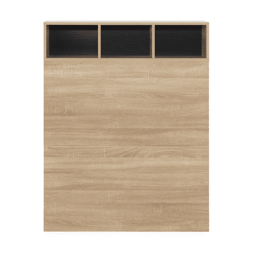 Cabeceira de cama Zeus 95 cm com armazenamento carvalho, 2 portas e 9 furos Cabeceira de cama Zeus 95 cm com armazenamento carvalho, 2 portas e 9 furos