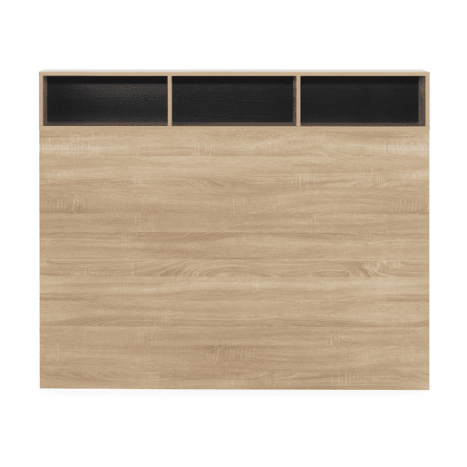 Cabeceira de cama Zeus 145 cm com armazenamento carvalho, 2 portas e 9 furos Cabeceira de cama Zeus 145 cm com armazenamento carvalho, 2 portas e 9 furos