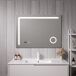 Espejo de pared con LED Chambave para baño IP65 antivaho reloj 100x3 Espejo de pared con LED Chambave para baño IP65 antivaho reloj 100x3 Plateado
