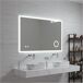 Espejo de pared con LED Scafa para baño IP65 con antivaho y lupa 100x3 Espejo de pared con LED Scafa para baño IP65 con antivaho y lupa 100x3 Blanco