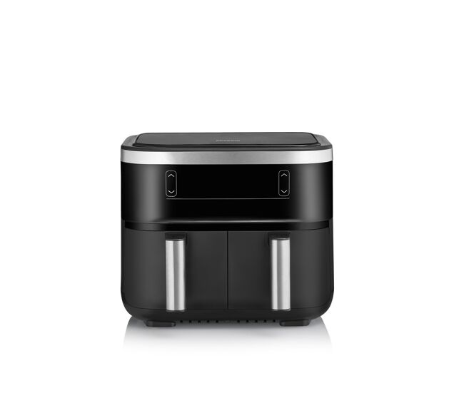Severin - freidora de aire caliente doble con 2 cestas, 8 programas automáticos, freidora eléctrica para freír sin grasa, innovador horno freidora